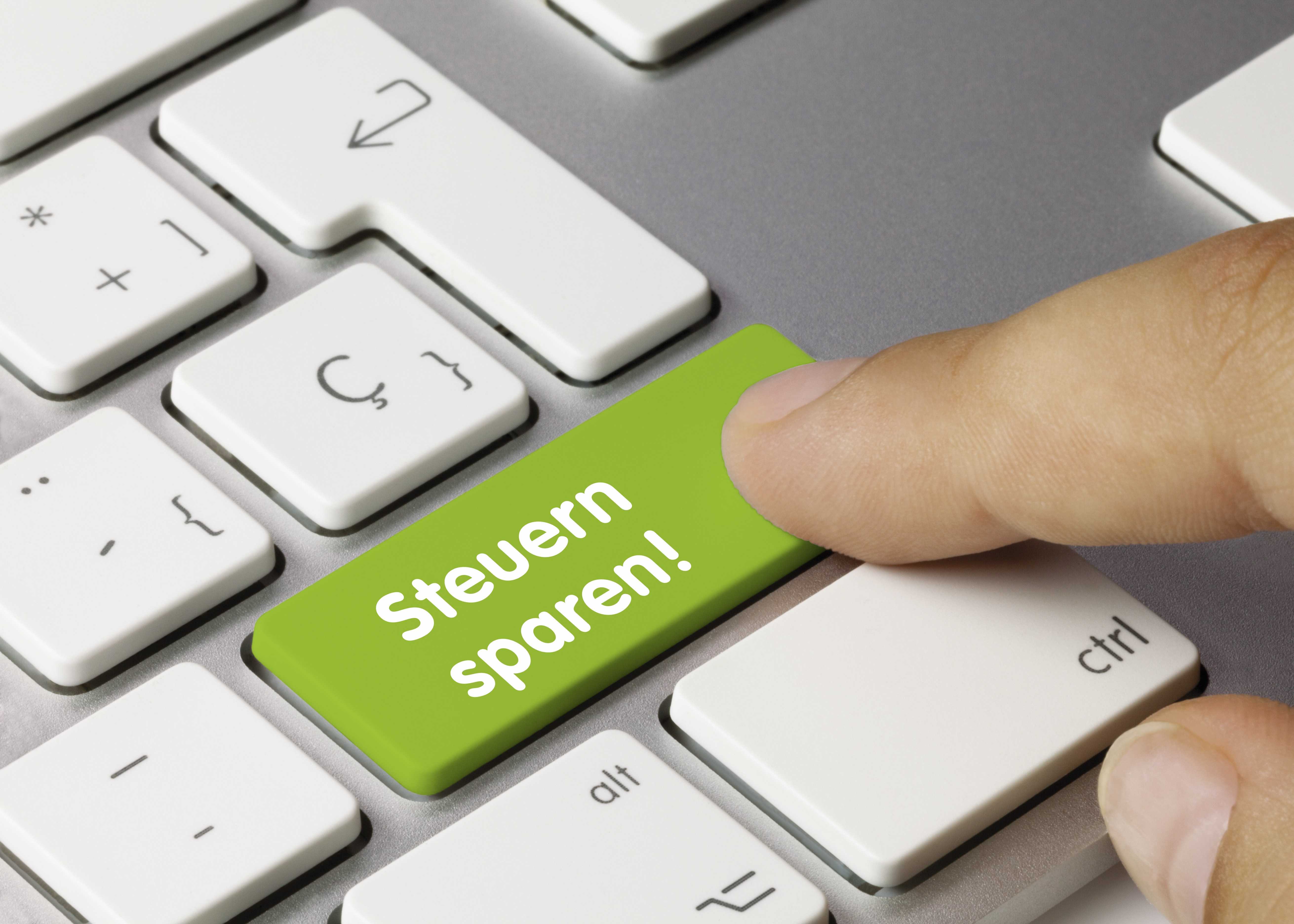 Steuern sparen! tastatur. Finger Steuern sparen! tastatur. Finger